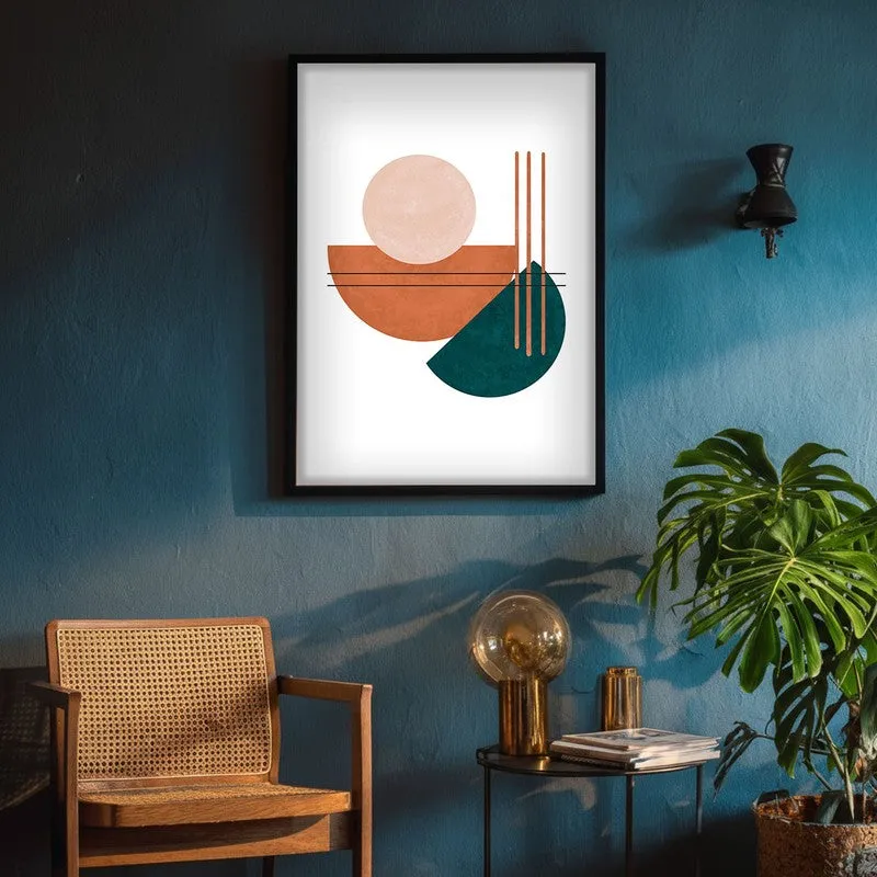 Linear Pulse Canvas Wall Painting With Black Frame media 8