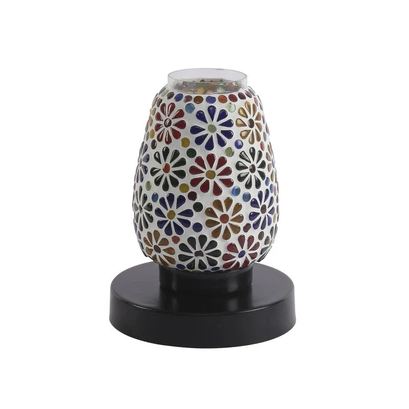 Vibrantray Mosaic Glass Table Lamp With Wooden Base - Multicolor media 4