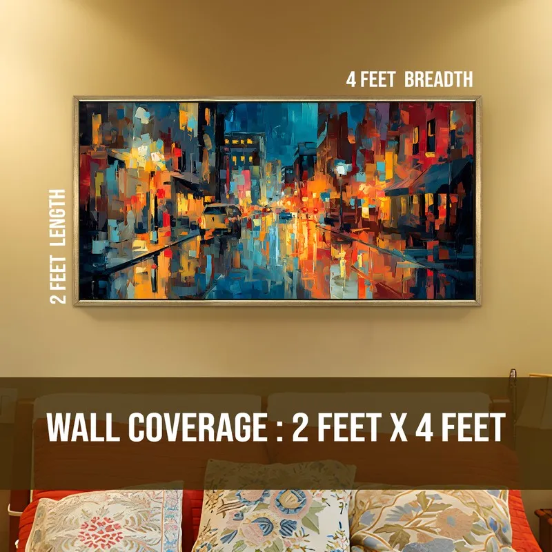 Cityglow Canvas Wall Painting With Frame media 8