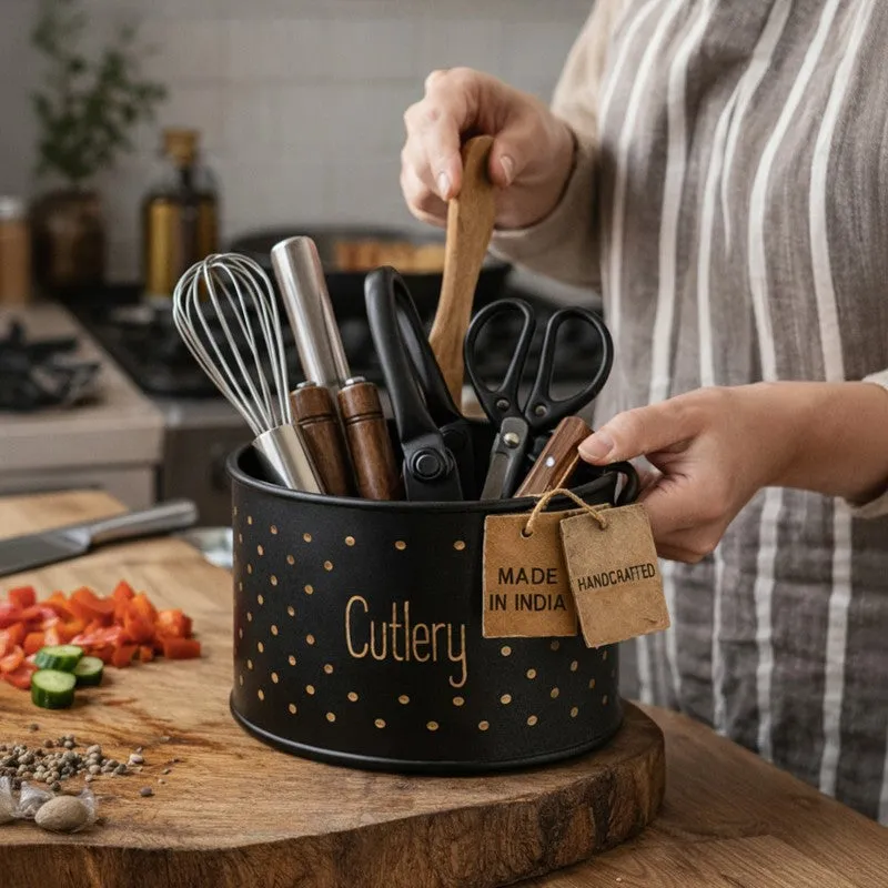 KitchenCare Multipurpose Utility Cutlery Stand - Black media 5