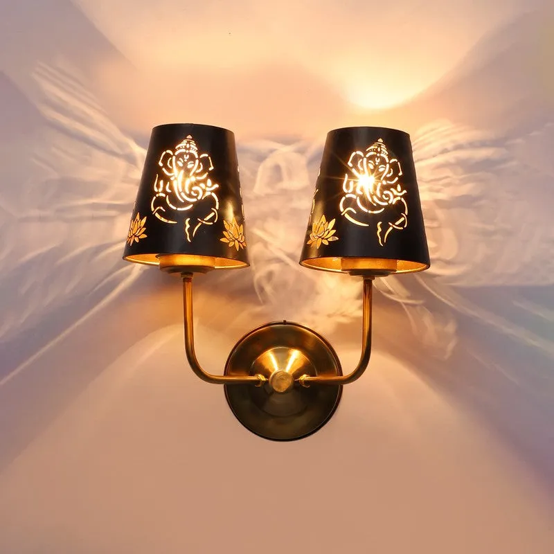 AuraCut Ganesha Duo Metal Wall Lamp media 6
