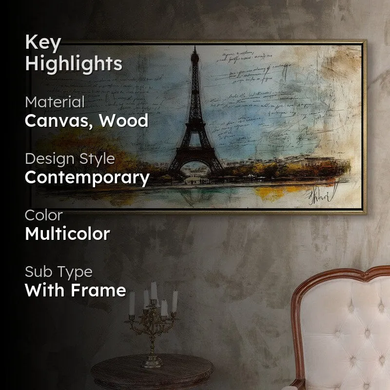 Parisian Canvas Wall Painting With Frame media 2