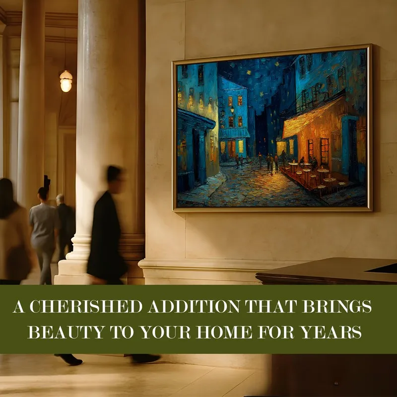 Cobblestone Glow Canvas Wall Painting With Frame media 7