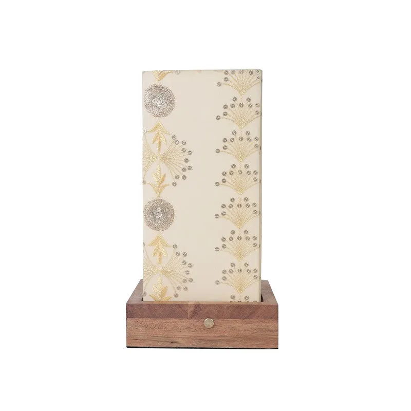 Luma Recta Base Fabric Wooden Table Lamp - Multicolor media 4