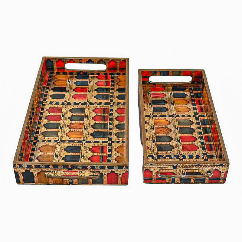 Rasdhara Wood Serving Tray (Medium & Small) - Set Of Two media 6