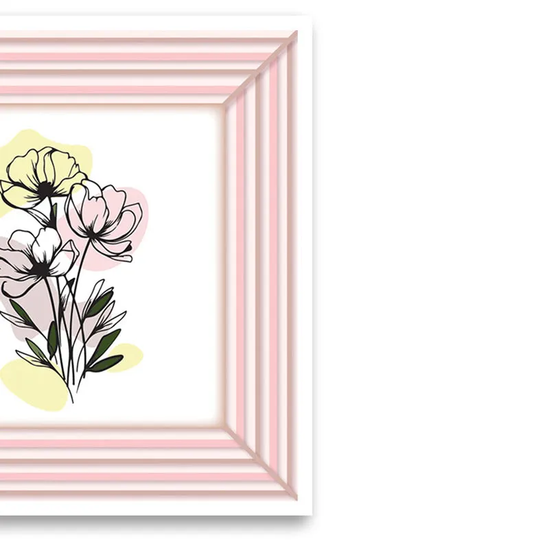 Blushing Buds Wall Art with White Frame media 5