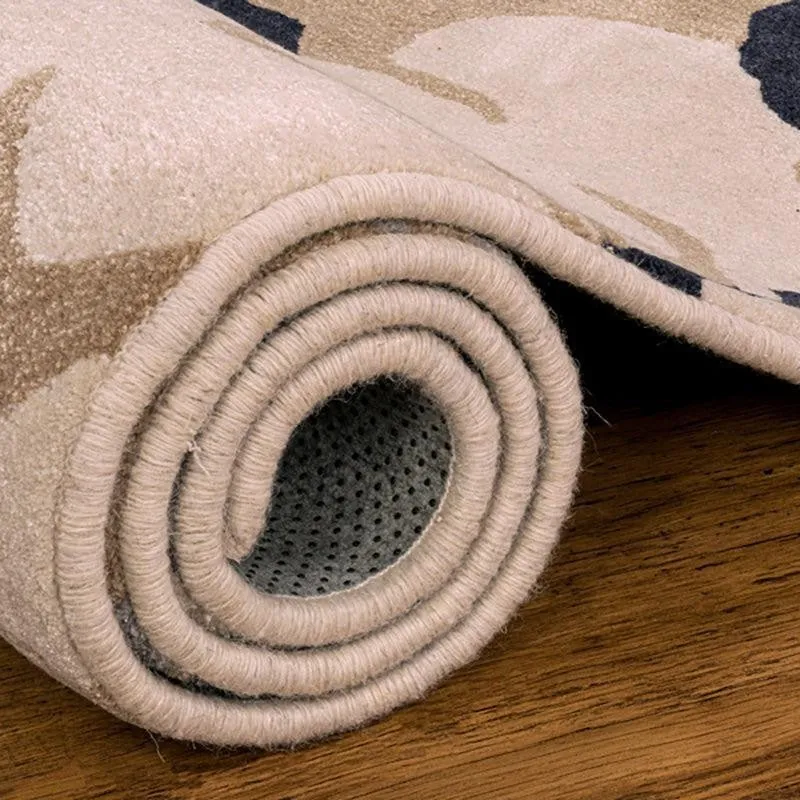 Anrion Hand Tufted Floral Wool & Nylon Carpet - Navy Blue media 7