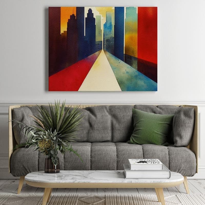 Skyline Splash Canvas Wall Painting - Gallery Wrap media 3