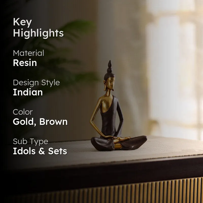 Meditating Buddha Harmony Showpiece media 2