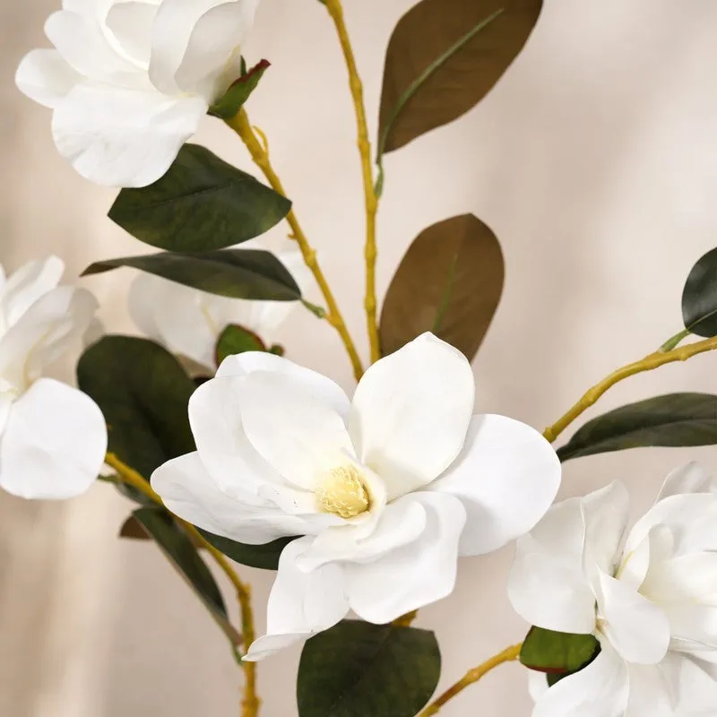 EternaFlora Magnolia Artificial Plant With Black Plastic Pot - 91 cm (3 ft) media 8
