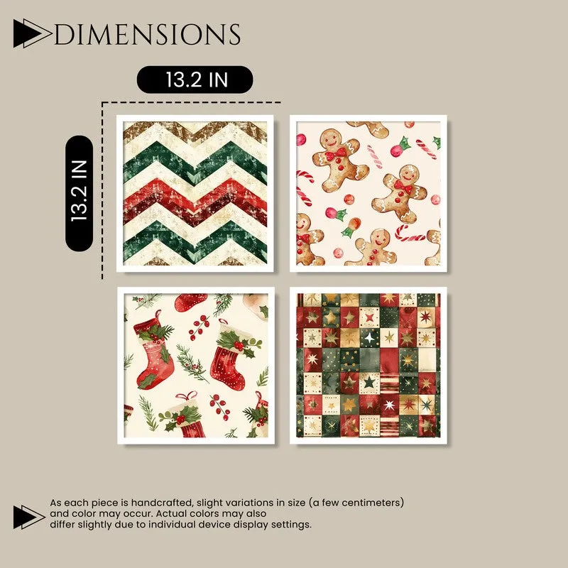 Festivo Charm Wall Painting - Set Of Four media 10