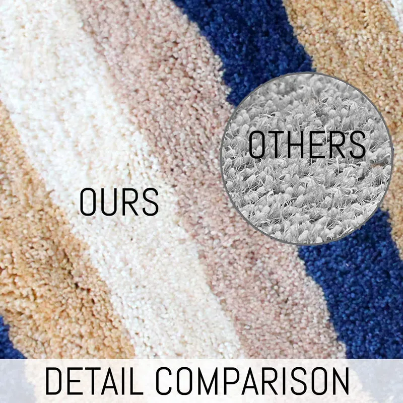 Jericho Luxe Micro Fiber Runner Rug - Blue, Beige media 4