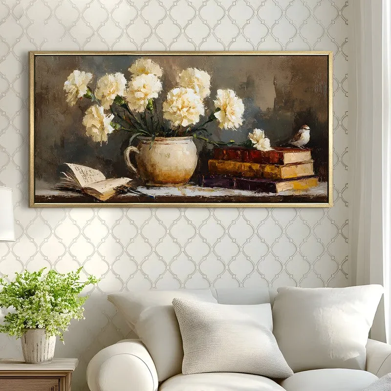 Literary Garden Canvas Wall Painting With Frame media 4