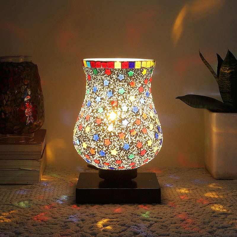 Auralis Mosaic Glass Table Lamp - Multicolor