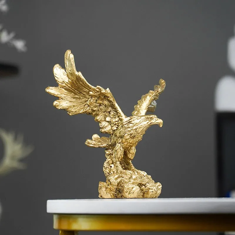 Skyward Majesty Eagle Showpiece - Gold media 1