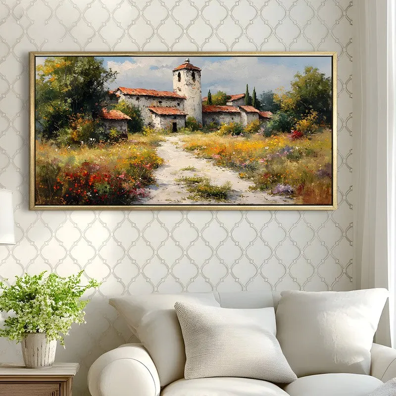 Rustic Serenity Canvas Wall Painting With Frame media 4