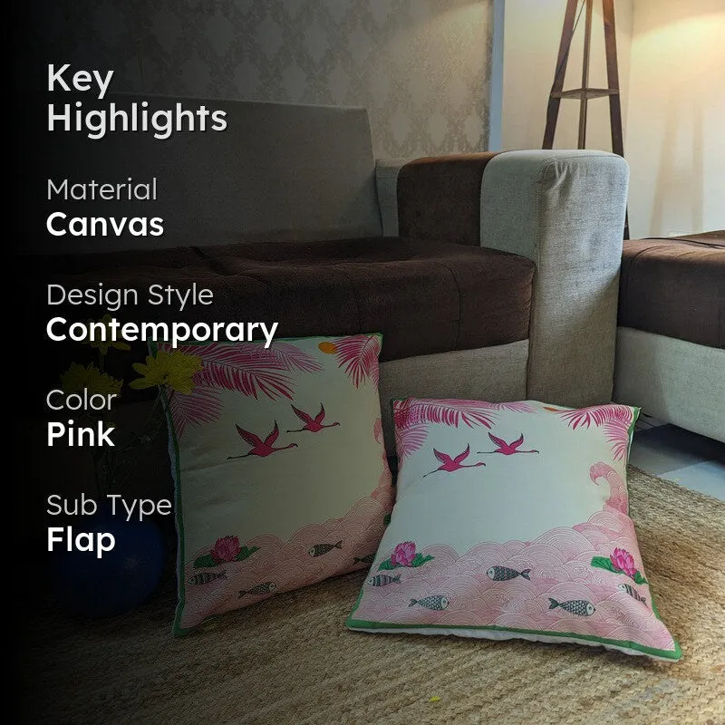 Pink Oasis Cushion Cover - Set Of Two media 2