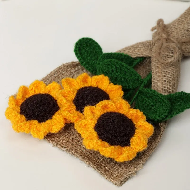 Crochet Handmade Tulip Bouquet (Yellow) - Set of Three - 6