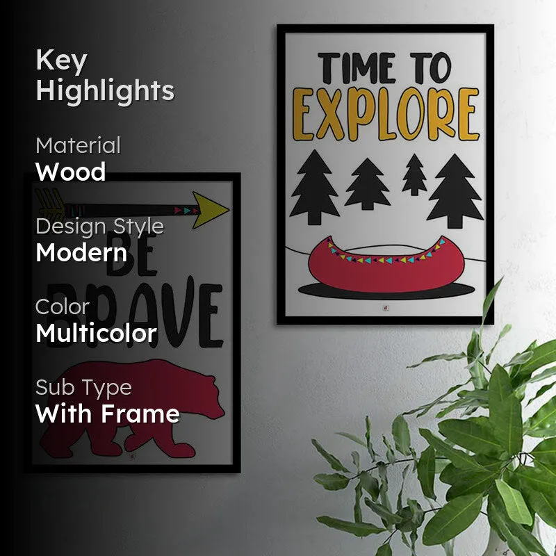 Time To Explore Wall Art - Set Of Two media 2