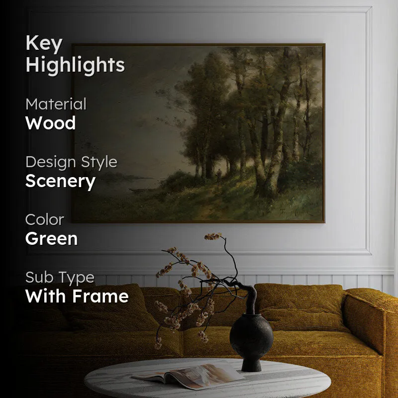 Fairy Glades Wood Wall Art With Frame - Black media 2