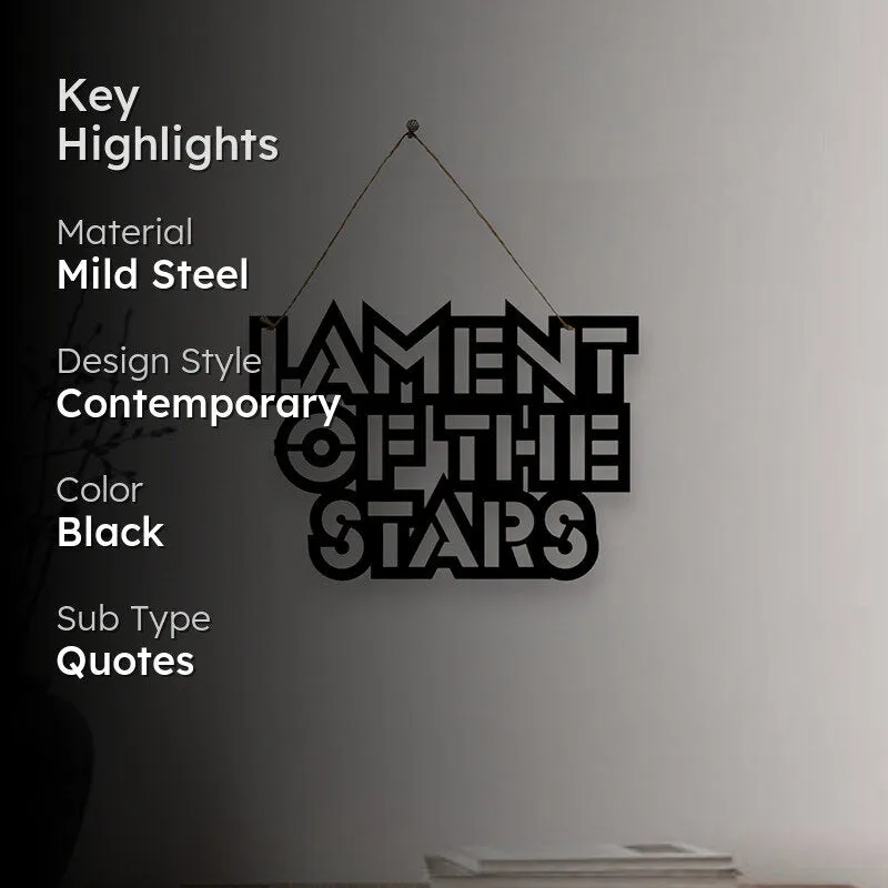 Lament Of Stars Mild Steel Wall Accent media 2