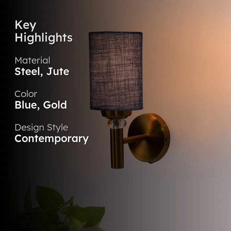 Sienna Jute Wall Lamp - Blue media 2