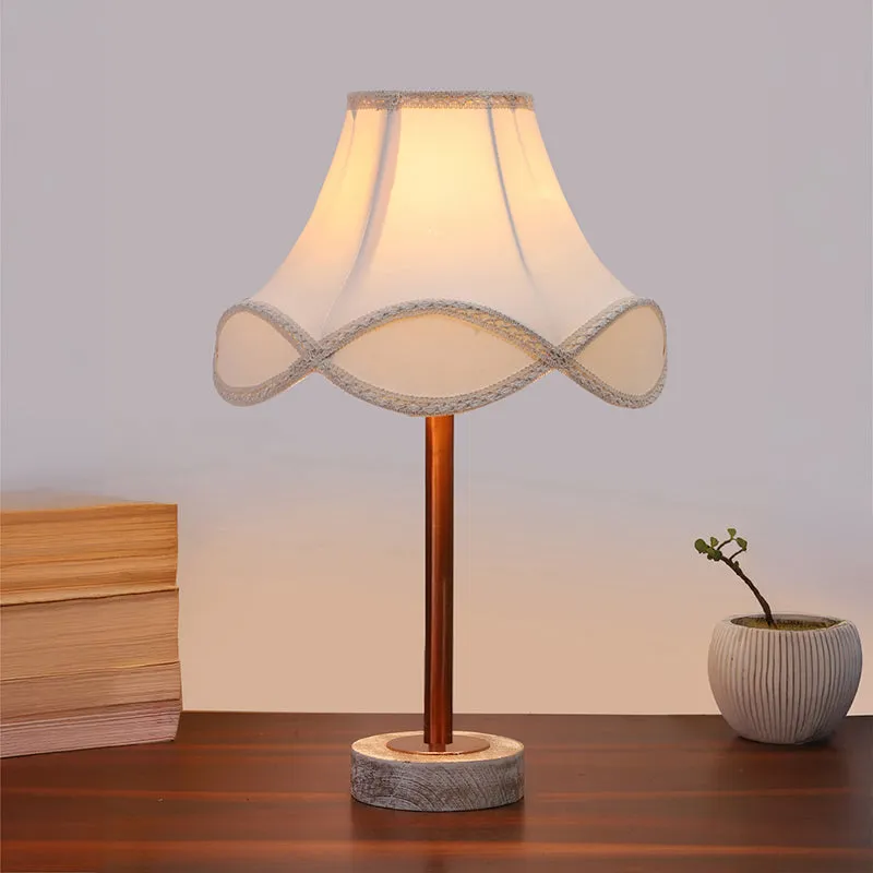 Valencia Arc Rodin Wooden Table Lamp - OffWhite,Copper,White media 2