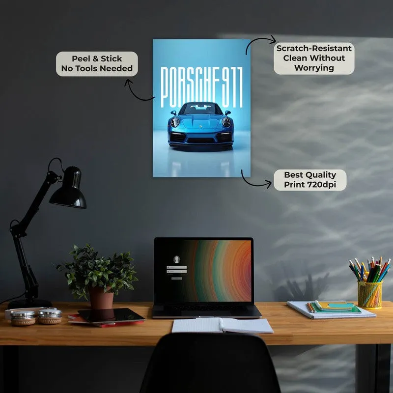 Porsche Passion Wall Poster - Blue media 9