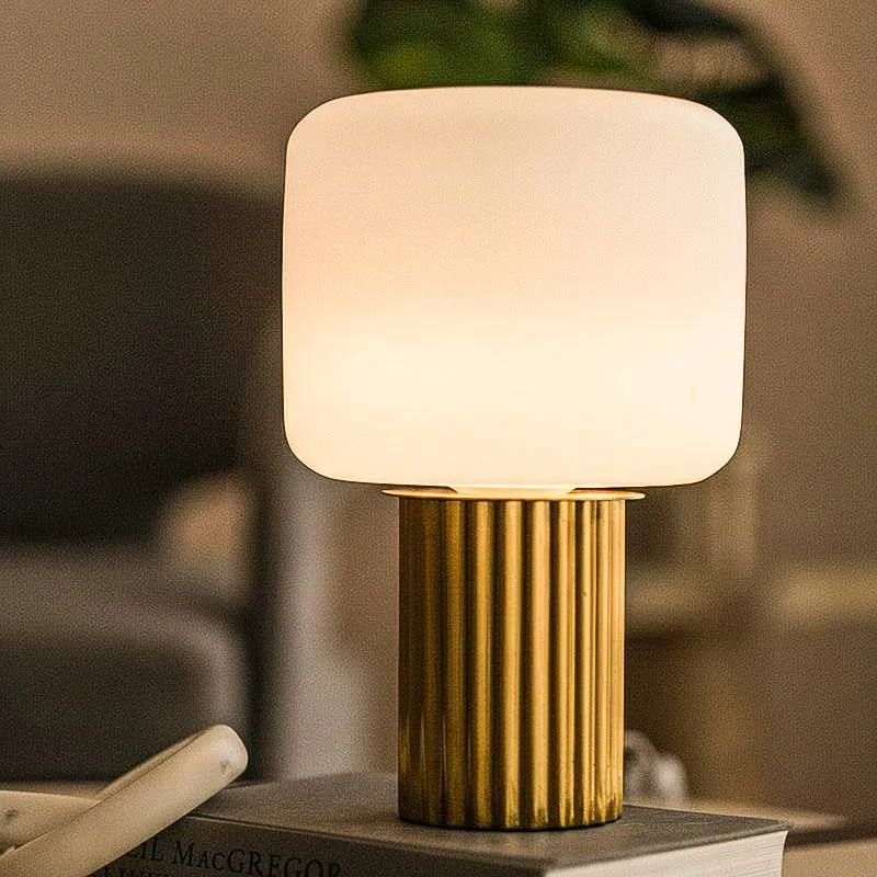 Orange Tree Glided Glass Table Lamp - White,Gold media 1