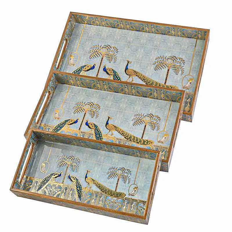 Chitramayi Wood Serving Tray - Set Of Three media 6