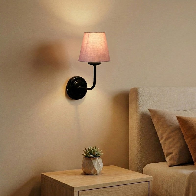 The Ebony Arc Cotton Wall Lamp