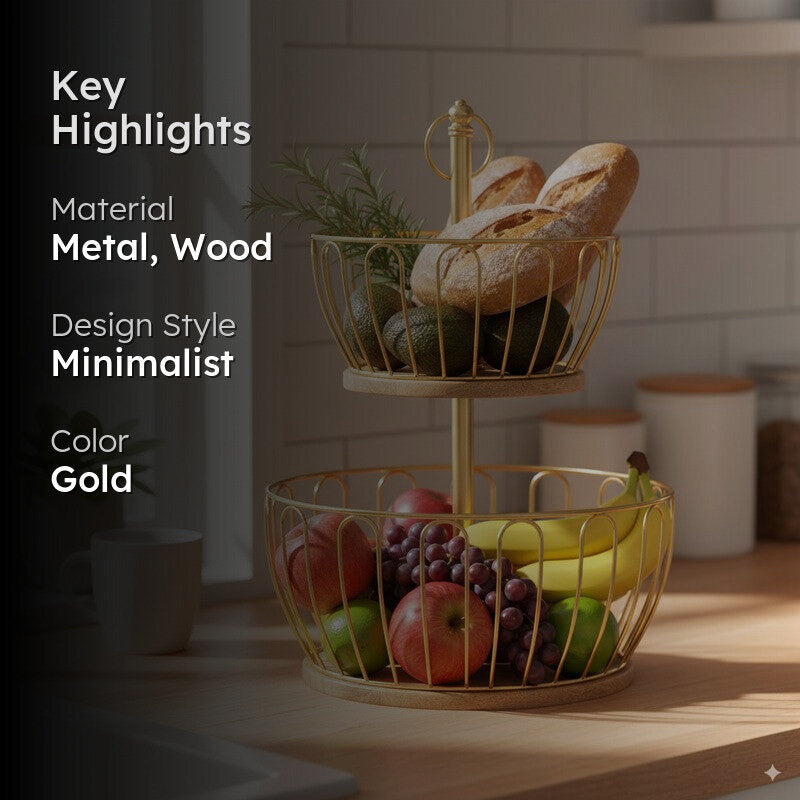 Amaris Aura Fruit Basket - Gold media 2
