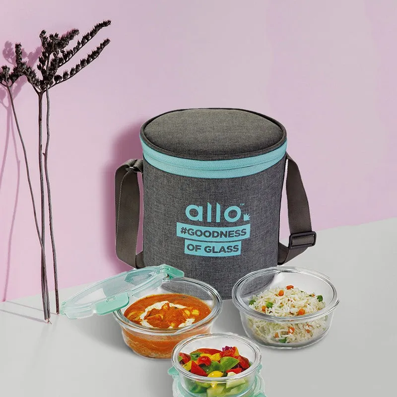 Pakvio Leak Proof Glass Lunch Box with Bag- Set of Three media 4