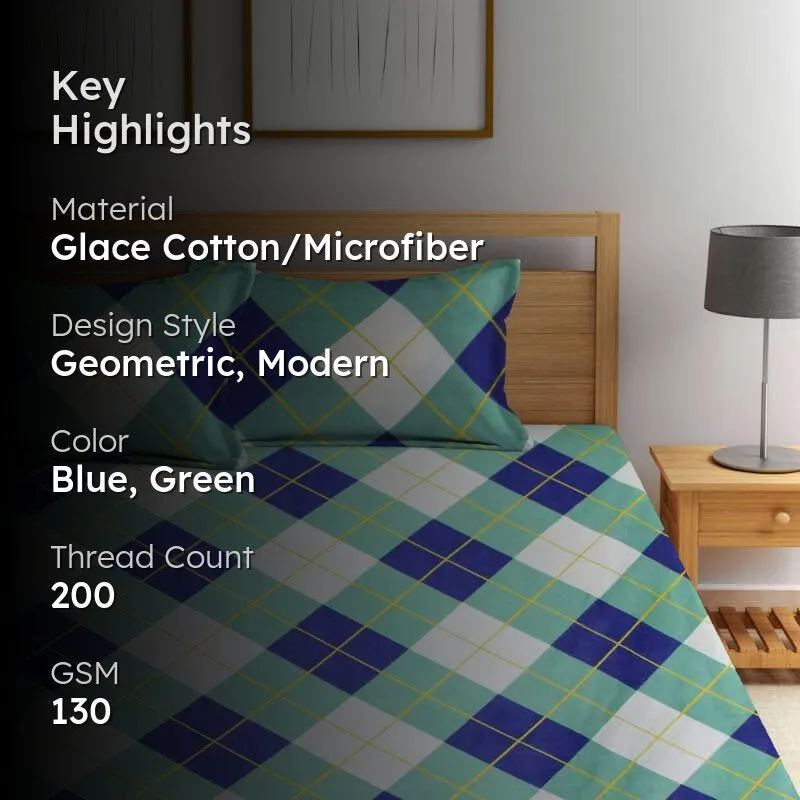 Makenna Printed Microfiber Bedsheet - 130 GSM media 2