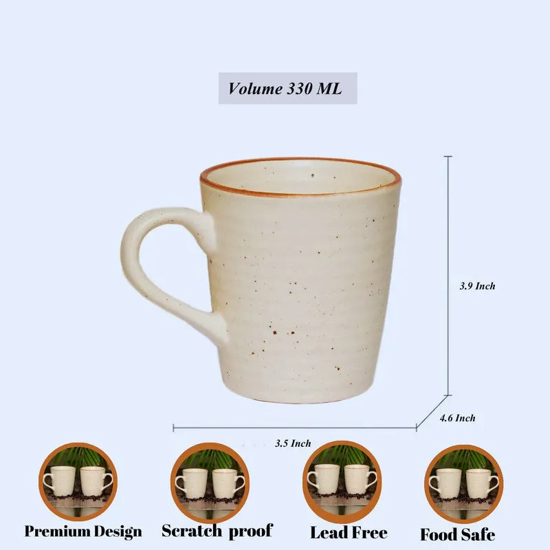 Ceramic Ceramic Coffee Mug (300 mL) - Beige media 5