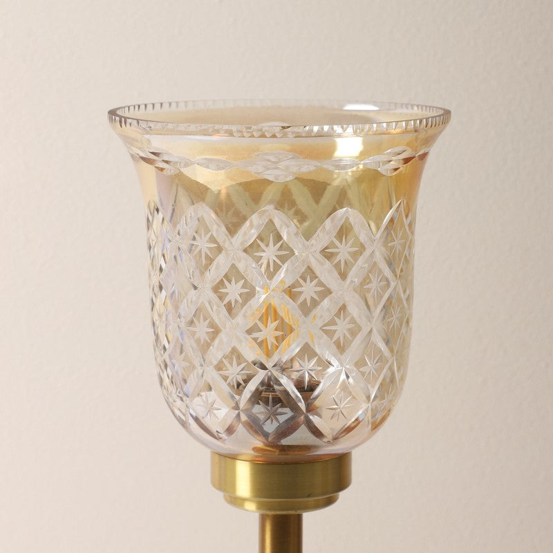 Elyra Elegant Mild Steel Table Lamp - Gold,Transparent media 6