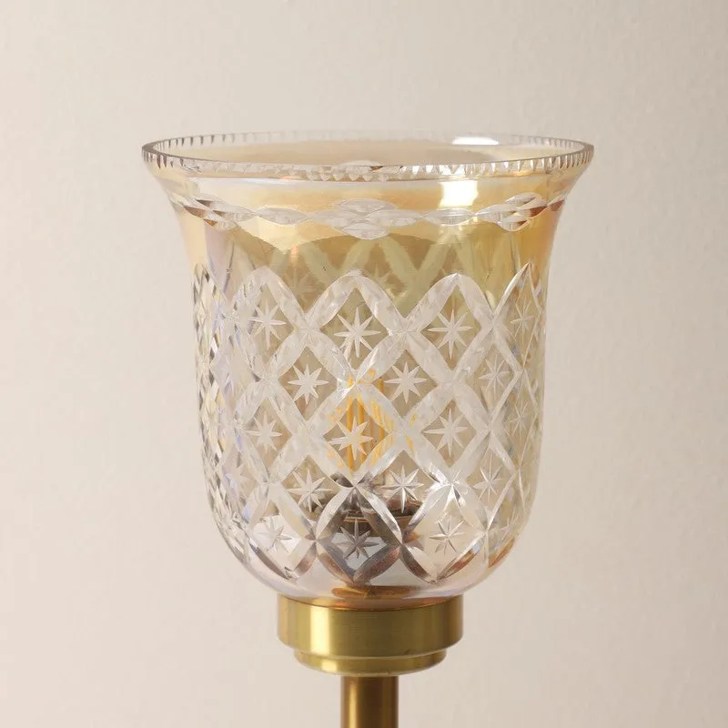 Elyra Elegant Mild Steel Table Lamp - Gold,Transparent media 6