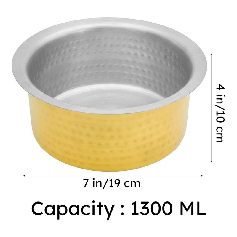 HeritageGlow Durable Brass Pateela - 1300 mL media 11