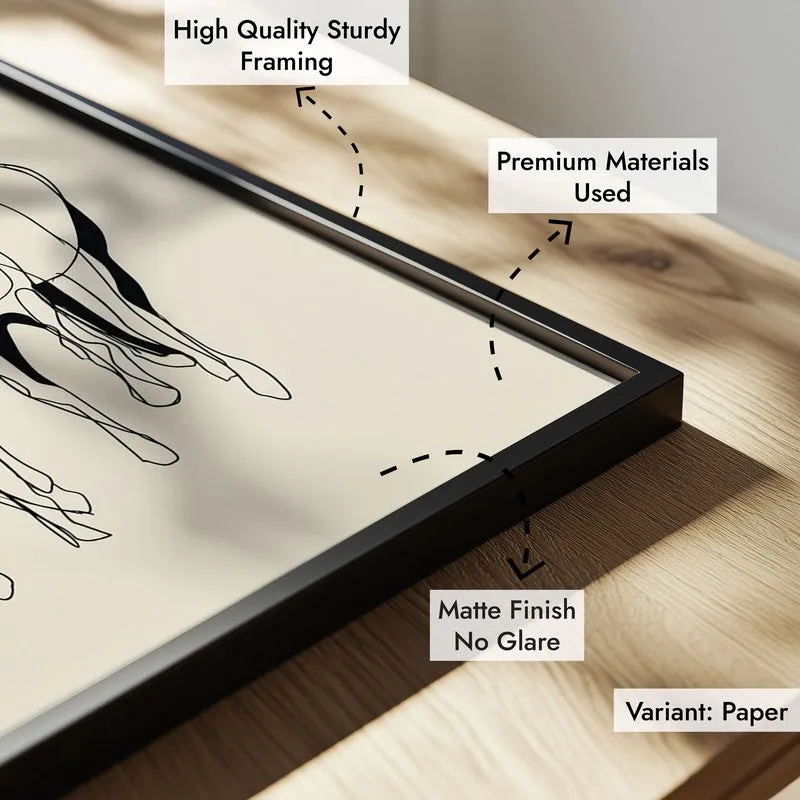 Horse in Harmony Wall Painting With Black Frame media 9