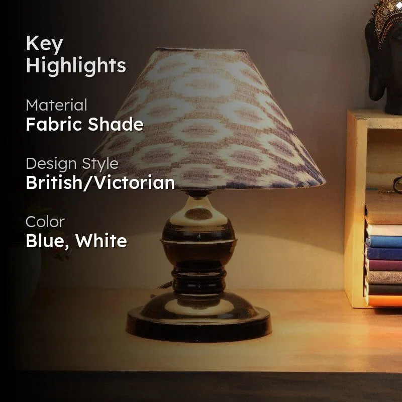 Lois Avalon Fabric Table Lamp - Blue,White media 2