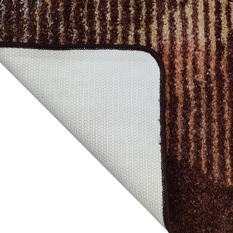 Calista Geoemteric Micro Fiber Runner Rug - Brown media 6