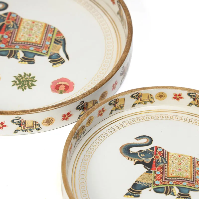 Karindra Enamel Coated Serving Tray (Round) - Set Of Two media 7