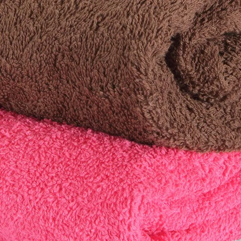 Reffy Bath Towel (Pink & Brown) - Set Of Two media 3