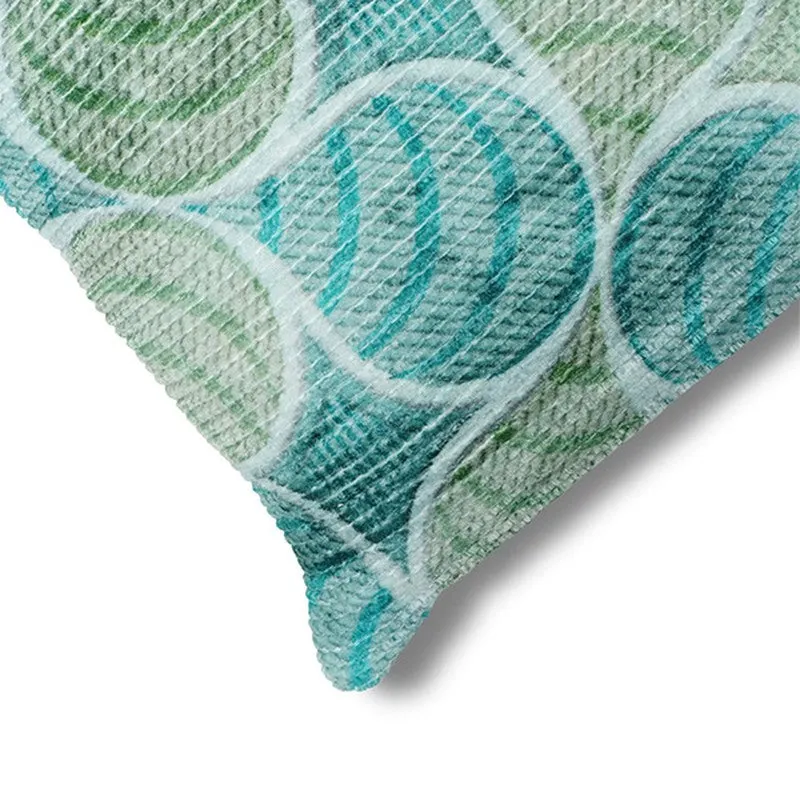 PetalPrism Cushion Cover (Sky Blue) - Set Of Two media 4