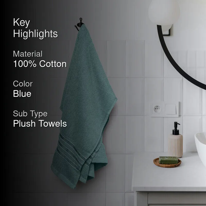 Micro Cotton LuxeDry Comfort Solid Bath Towel - Sea Blue media 2