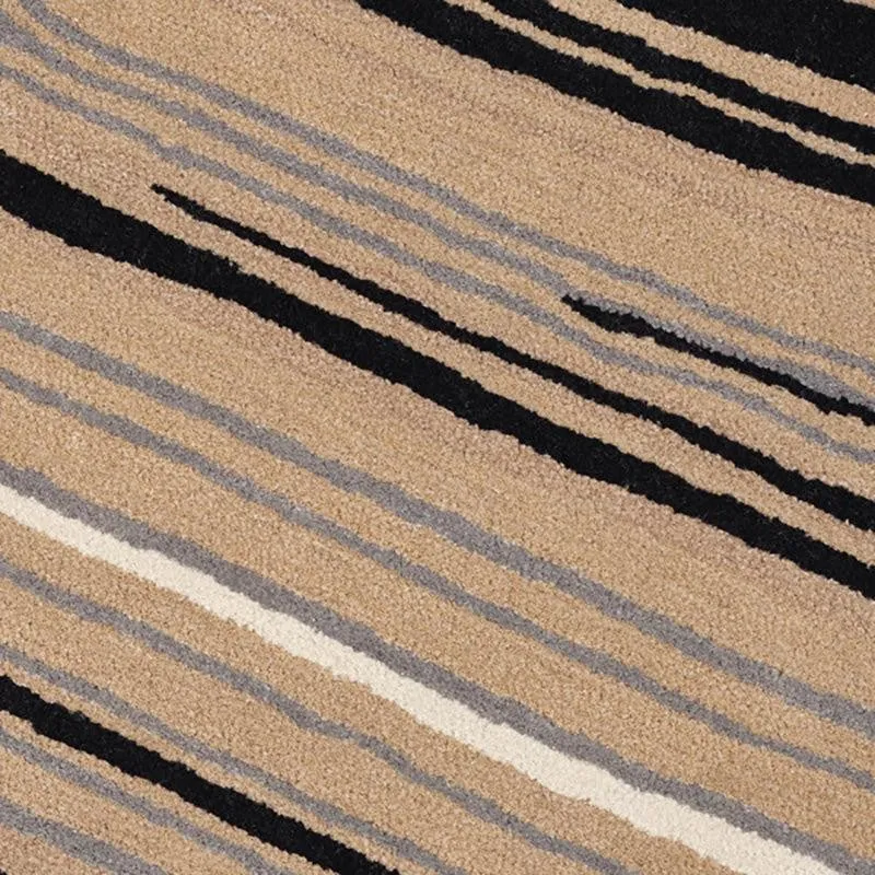 Bastet Hand Tufted Abstract Wool & Nylon Carpet - Black media 4