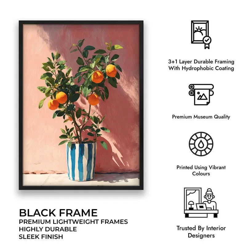 Orange Serenade Canvas Wall Painting - Black Frame media 9