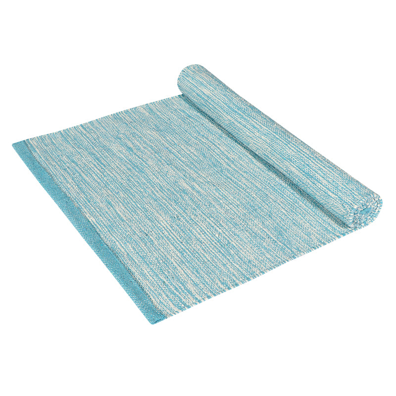 Artivine Cotton Runner Rug - Sky Blue media 6