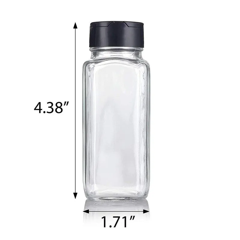 Minimalist Glass Salt & Pepper Shaker Set (Black) - Set Of Four media 8