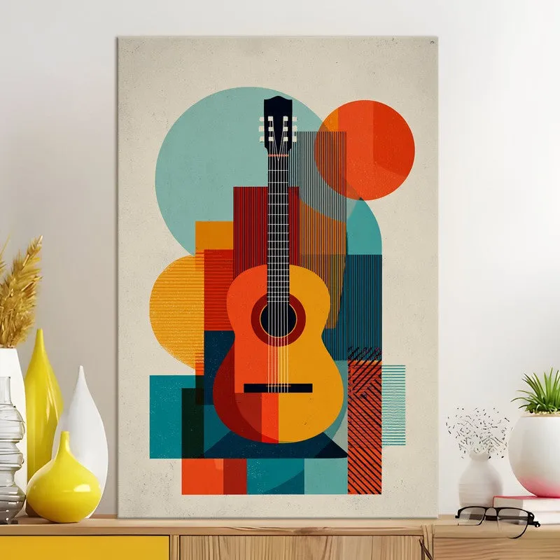 Chordal Modern Guitar Canvas Wall Art media 5